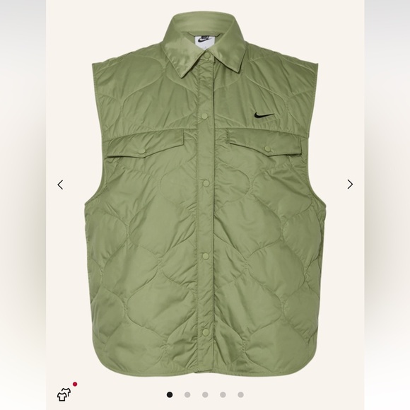 NWT Nike Sportswear Essential Green Quilted Vest Small - Picture 1 of 7